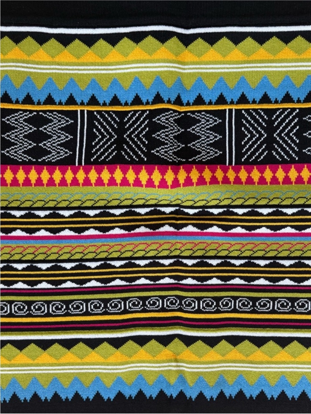 Forever 21 Black Mini Skirt with Multicolor Tribal Stripes - Picture 4 of 5